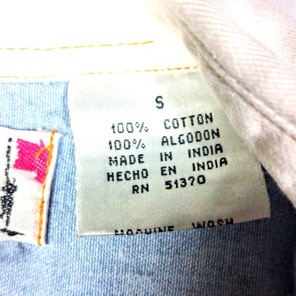 Women's Small Kikomo Vintage Western Boho Blue and White Striped Sleeveless Top - Picture 3 of 10